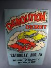 Vintage Cardboard Demolition Derby Poster Rusk County Fair Wis  22  T  X  14  W