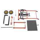 577lbs Hydraulic Material Lift Winch Stacker Adjustable 36in Pallet Dolly Lift