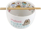 Pusheen Instant Purrfection Ramen Bowl With Chopsticks