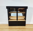 Dollhouse Bar Or Shop Shelves Mirrored Back Black   Oak 1 12 Scale Miniature