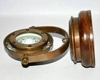 Antique Brass Nautical Gimbal Compass Vintage Ship Binnacle Gimballed