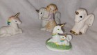 Lot Of 4 Vintage Ceramic Unicorns Figurines Rainbow Rare Winged Unicorn 3 5 