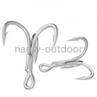 20 50pcs 4x Strong Treble Fishing Hooks High Carbon Steel Fishing Tackle 8 -4 0