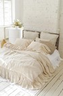 Ruffle Duvet Cover Set Natural Ruffle Linen Bedding Cover Ruffle Donna Cover Set