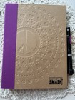 K   Company Smash Book Journal Scrapbook 7 5 X 10    Dark Pink Unsed  Peace Sign
