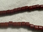 Vintage African Trade Beads Red Brown Glass Cylinder Bead Strand Tribal Boho Est
