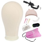 21 -24  Poly Canvas Block Head Professional Mannequin Canvas Head For Making    
