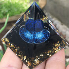 Reiki Energy Healing Large Chakra Orgone Orgonite Obsidian Crystal Pyramid