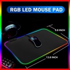 Rgb Gaming Mouse Pad Led Mouse Mat 14 Lighting Modes Waterproof  14x10in 35x25cm