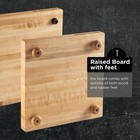 Woodforchef Hardwood Butcher Block With Feet - Hard Maple Edge Grain Cutting    