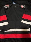 Vtg Nike Team Canada Hockey Jersey Mens Medium Black Lace Up 2002 Olympics