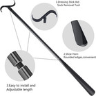 35  Long Dressing Stick With Shoe Horn With Sock Removal Tool  Adjustable Extend