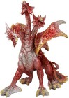 Ebros Red Fire Three Headed Dragon Hydra Roaring Statue 8  Tall Figurine Decor