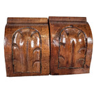 2 Acanthus Leaf Carving Corbel Bracket 3 94 Antique French Architectural Salvage