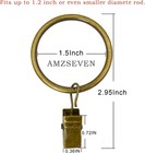 Metal Curtain Rings With Clips  1 5in Antique Bronze  100 Pack