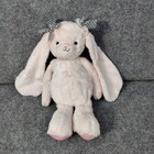 Lambs   Ivy Pink Bunny Rabbit Plush Doll Gigi Stuffed Toy Long Ears Black Bow