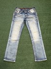 Rock Revival Men s Distressed Denim Jeans  cypress  Slim Straight  Size 30 Nwot