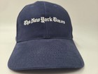 Vintage The New York Times Anvil Strapback Adjustable Hat Cap Newspaper Nyt Blue