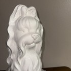 Shih Tzu Glazed Ceramic Decorative White Dog Statue 14    Tall New Without Tags