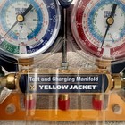 New Yellow Jacket Test And Charging Manifold Series 41 With 2-1 2    Gauges