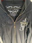 Hard Rock Cafe New Orleans Hrc Rock N Roll Zipup Black Hoodie Women   s Medium Euc