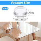 36pcs Clear Glass Table Top Anti Slip Pads  12 7  4 5mm Adhesive Glass Table