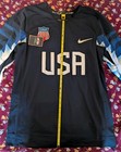 Nike Team Usa Hockey Jersey Shirt Blue Winter Olympics P34235 41s Size M Medium