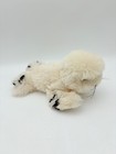 Alpaca Fur Teddy Bear Plush White Seal Lovey Furry Fuzzy Soft Soothing Doll