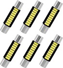 29mm Festoon Led Car Bulb  6 Pcs 12v 9-smd 4014 Chips  6614f 6612f Icolor  White