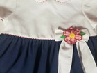 Vintage Toddler Girls Bt Kids Dress Size 3 3t Navy White Bow Red Gingham Daisy