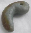 Japanese Ancient 2 7th Cent Jade Magatama Pendant Fetus Natural Japan Antique