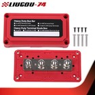 Heavy Duty 4 Way Bus Bar power Distribution Box Screw Terminal Studs 300a 48v Dc
