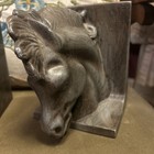 Vintage  Ceramic Horse Head Stallion Bookend Figurine Statue