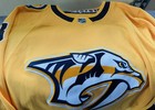 Nashville Predators Nhl Authentic Locash Band Worn Sewn Preds Team Jersey-rare 