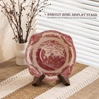 Plate Stand  4 5 Inch Bowl Stands For Display  Wooden Easel Frame Brown 