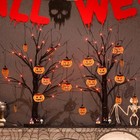 2 Pack Halloween Tree  2ft Spooky Black Tree With 24 Orange Lights   Timer  Batt