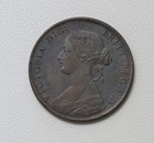 1861 Canada Nova Scotia Queen Victoria 1c Large Cent Uncirculated Brown Bn  12