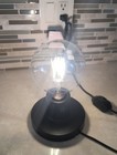 Vtg Style Intertek Thomas Edison Retro Black Metal Table Lamp 