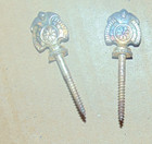 Lot Of 45 Ornate Brass Antique Casket Or Coffin Thumbscrews W box