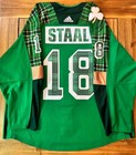 New York Rangers Game Worn St  Patrick   s Day Jersey And Hat Marc Staal 2017 18