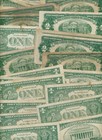  50  Face Value Mixed Red And Blue Seals Old  Imperfect  Currency  Lot