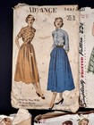 Vtg Sewing Pattern Lot Simplicity Misses Butterick Dresses 50s Sz 12 14 16 Cut