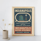 Indy 500 Poster  Indianapolis Motor Speedway Wall Art