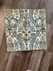 Pottery Barn Florentine Blue Green Paisley Cotton Linen 22 In Pillow Cover