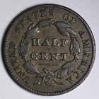 1828 13 Stars Classic Head Half Cent Xf E107 Gwpm