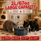 Cat Water Fountain  Dog Bowl Fountains - Automatic Pet Dispenser Usa Stock  
