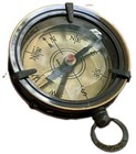 Victorian Brass Locket Compass   Antique Vintage Style Sundial Compass For Trave