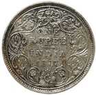 British India Victoria Lustrous Silver Rupee 1877 High Dot Grade Uncleaned Np109