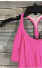 Lululemon Womens Practice Freely Pleated Tank Top 6 Bright Pink Paris Bra