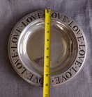 Vintage Wilton Rwp Pewter Love Plate
